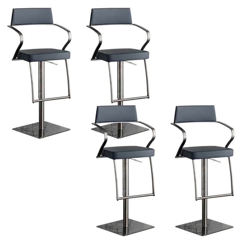 Taburete de barra de barra de cuero de cuero sintético estilo glamour para la cocina para la cocina