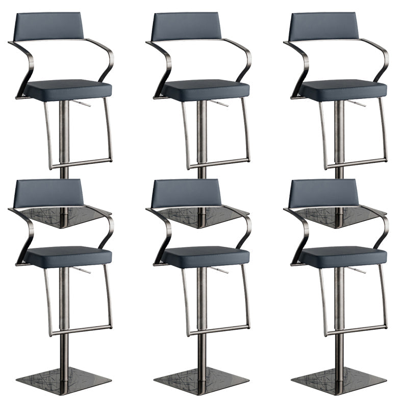 Taburete de barra de barra de cuero de cuero sintético estilo glamour para la cocina para la cocina