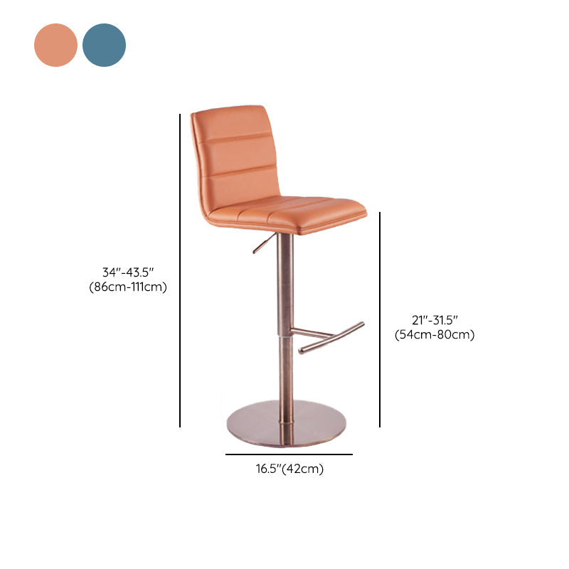 Taburete de barra de barra de cuero de cuero sintético estilo glamour para la cocina para la cocina