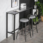 Modern Rectangle Stone Counter Table 1/3/5 Pieces Bar Table Set for Balcony 3 Pieces: 1 Gray Table, 2 Gray Stools Clearhalo 'Bar Furniture' 'furn' 'furn_home_bar_bar_sets' 'Furniture' 'Home Bars & Bar Sets' 'home_bar_bar_sets' 'Kitchen & Dining Furniture' 6939138