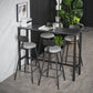 Modern Rectangle Stone Counter Table 1/3/5 Pieces Bar Table Set for Balcony 5 Pieces: Black Gold Table, 4 Stools Clearhalo 'Bar Furniture' 'furn' 'furn_home_bar_bar_sets' 'Furniture' 'Home Bars & Bar Sets' 'home_bar_bar_sets' 'Kitchen & Dining Furniture' 6939154