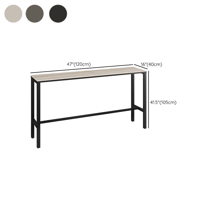 Modern Rectangle Stone Counter Table 1/3/5 Pieces Bar Table Set for Balcony Clearhalo 'Bar Furniture' 'furn' 'furn_home_bar_bar_sets' 'Furniture' 'Home Bars & Bar Sets' 'home_bar_bar_sets' 'Kitchen & Dining Furniture' 6939159