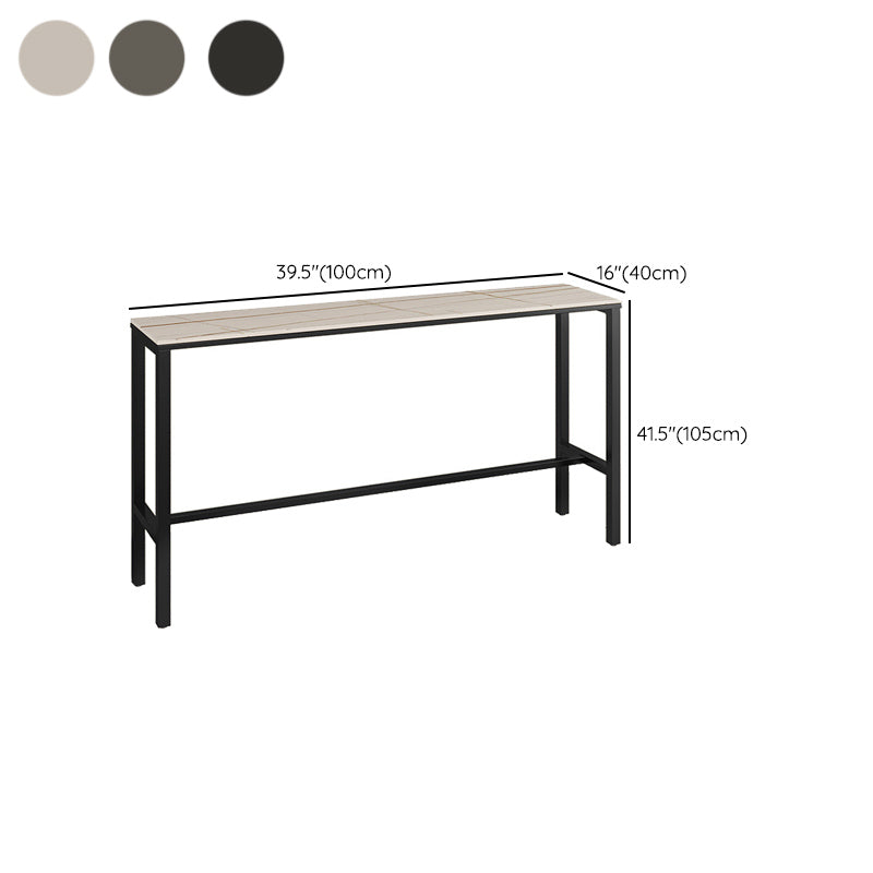 Modern Rectangle Stone Counter Table 1/3/5 Pieces Bar Table Set for Balcony Clearhalo 'Bar Furniture' 'furn' 'furn_home_bar_bar_sets' 'Furniture' 'Home Bars & Bar Sets' 'home_bar_bar_sets' 'Kitchen & Dining Furniture' 6939164