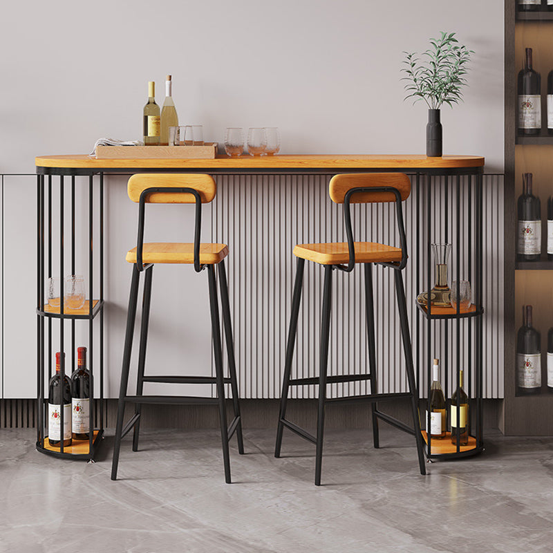 Modern Wood Counter Table 1/3 Pieces Bar Table Set with High Stools for Living Room Clearhalo 'Bar Furniture' 'furn' 'furn_home_bar_bar_sets' 'Furniture' 'Home Bars & Bar Sets' 'home_bar_bar_sets' 'Kitchen & Dining Furniture' 6939169