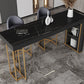 Glam Style Rectangle Bar Table 1/2/3 Pieces Stone Bar Table Set for Kitchen