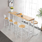 Modern Style Rectangle Wood Bar Table 1/5/9 Pieces Bar Table Set for Kitchen Clearhalo 'Bar Furniture' 'furn' 'furn_home_bar_bar_sets' 'Furniture' 'Home Bars & Bar Sets' 'home_bar_bar_sets' 'Kitchen & Dining Furniture' 6939448