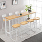 Modern Style Rectangle Wood Bar Table 1/5/9 Pieces Bar Table Set for Kitchen 9 Pieces: Table, 8 Stools Clearhalo 'Bar Furniture' 'furn' 'furn_home_bar_bar_sets' 'Furniture' 'Home Bars & Bar Sets' 'home_bar_bar_sets' 'Kitchen & Dining Furniture' 6939452