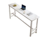Modern Wood Bistro Bar Table Rectangle Footrest Bar Table for Home White Without Chairs Clearhalo 'Bar Furniture' 'Bar Tables' 'bar_tables' 'furn' 'furn_bar_tables' 'Furniture' 'Kitchen & Dining Furniture' 6939489