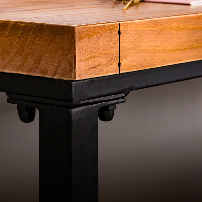 Industrial Style Bar Table Solid Wood Top Bistro Table with Trestle Base Clearhalo 'Bar Furniture' 'Bar Tables' 'bar_tables' 'furn' 'furn_bar_tables' 'Furniture' 'Kitchen & Dining Furniture' 6939536