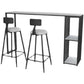 Faux Marble Bistro Bar Table Modern Rectangle Bar Table with Storage Clearhalo 'Bar Furniture' 'Bar Tables' 'bar_tables' 'furn' 'furn_bar_tables' 'Furniture' 'Kitchen & Dining Furniture' 6939554