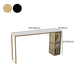 Faux Marble Bistro Bar Table Modern Rectangle Bar Table with Storage Clearhalo 'Bar Furniture' 'Bar Tables' 'bar_tables' 'furn' 'furn_bar_tables' 'Furniture' 'Kitchen & Dining Furniture' 6939555
