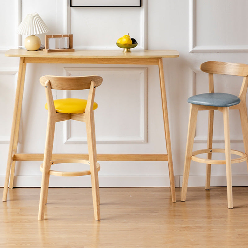 Modern Wood Bistro Bar Table Rectangle Footrest Bar Table for Living Room Clearhalo 'Bar Furniture' 'Bar Tables' 'bar_tables' 'furn' 'furn_bar_tables' 'Furniture' 'Kitchen & Dining Furniture' 6939563