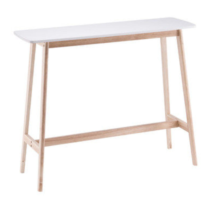 Modern Wood Bistro Bar Table Rectangle Footrest Bar Table for Living Room White Without Chairs Clearhalo 'Bar Furniture' 'Bar Tables' 'bar_tables' 'furn' 'furn_bar_tables' 'Furniture' 'Kitchen & Dining Furniture' 6939565