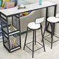 Faux Marble Top Table Glam Bar Height Pub Table with 2 Shelves Clearhalo 'Bar Furniture' 'Bar Tables' 'bar_tables' 'furn' 'furn_bar_tables' 'Furniture' 'Kitchen & Dining Furniture' 6939577