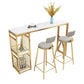Faux Marble Top Table Glam Bar Height Pub Table with 2 Shelves Clearhalo 'Bar Furniture' 'Bar Tables' 'bar_tables' 'furn' 'furn_bar_tables' 'Furniture' 'Kitchen & Dining Furniture' 6939578