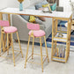 Faux Marble Top Table Glam Bar Height Pub Table with 2 Shelves Clearhalo 'Bar Furniture' 'Bar Tables' 'bar_tables' 'furn' 'furn_bar_tables' 'Furniture' 'Kitchen & Dining Furniture' 6939582