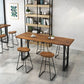 Industrial Style Rectangle Bar Table Solid Wood Bistro Bar Desk with Sled Base Clearhalo 'Bar Furniture' 'Bar Tables' 'bar_tables' 'furn' 'furn_bar_tables' 'Furniture' 'Kitchen & Dining Furniture' 6939604