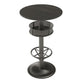 Industrial Style Black Bar Table Living Room Bistro Bar Desk with Storage Stone Round Without Chairs Clearhalo 'Bar Furniture' 'Bar Tables' 'bar_tables' 'furn' 'furn_bar_tables' 'Furniture' 'Kitchen & Dining Furniture' 6939660