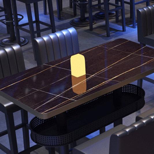 Industrial Style Black Bar Tisch Wohnzimmer Bistro Bar Schreibtisch mit Lagerung