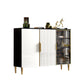 Porte in vetro in legno in stile glam Credenza a buffet con armadi