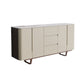 Stone Credenza Contemporary Style Sideboard with Cabinets and Drawers Clearhalo 'buffet_sideboard' 'Buffets & Sideboards' 'furn' 'furn_buffet_sideboard' 'Furniture' 'Kitchen & Dining Furniture' 6939773