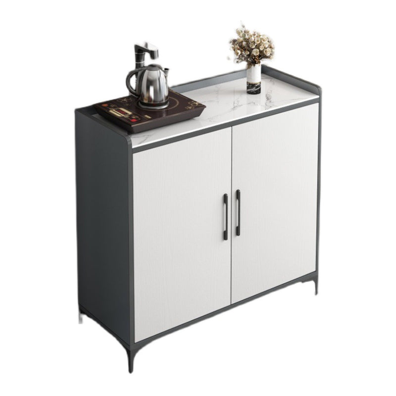 Contemporary Style Sideboard Stone Adjustable Shelving Side Board with Cabinets Clearhalo 'buffet_sideboard' 'Buffets & Sideboards' 'furn' 'furn_buffet_sideboard' 'Furniture' 'Kitchen & Dining Furniture' 6939826