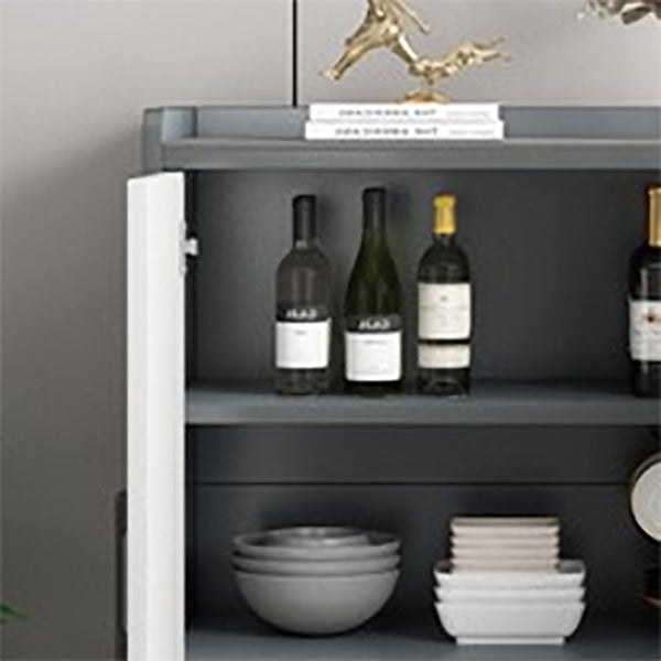 Contemporary Style Sideboard Stone Adjustable Shelving Side Board with Cabinets Clearhalo 'buffet_sideboard' 'Buffets & Sideboards' 'furn' 'furn_buffet_sideboard' 'Furniture' 'Kitchen & Dining Furniture' 6939828