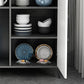Contemporary Style Sideboard Stone Adjustable Shelving Side Board with Cabinets Clearhalo 'buffet_sideboard' 'Buffets & Sideboards' 'furn' 'furn_buffet_sideboard' 'Furniture' 'Kitchen & Dining Furniture' 6939830