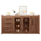 Moderne Sideboard Holzglas Türen Seitenbrett mit Schubladen und Schränken