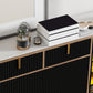 Sideboard Steintüren im Glam -Stil Seitenbrett mit Schränken und Schubladen