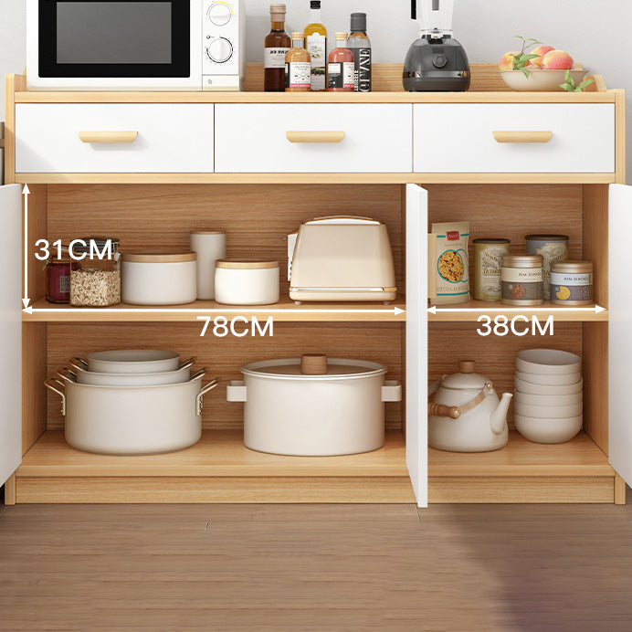 Holzseitenbrett moderner Sideboard mit Schränken und Schubladen