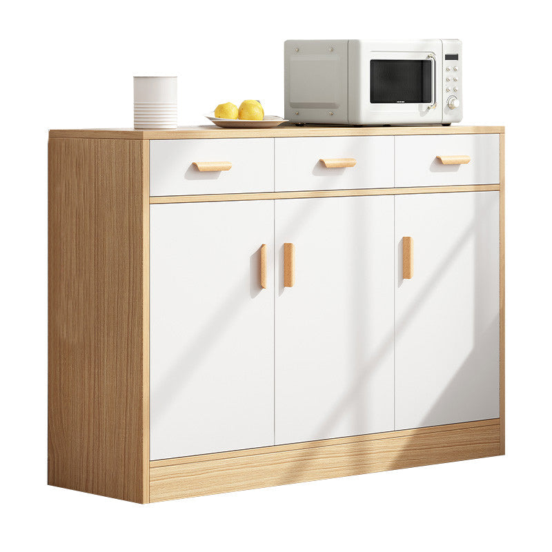 Holzseitenbrett moderner Sideboard mit Schränken und Schubladen