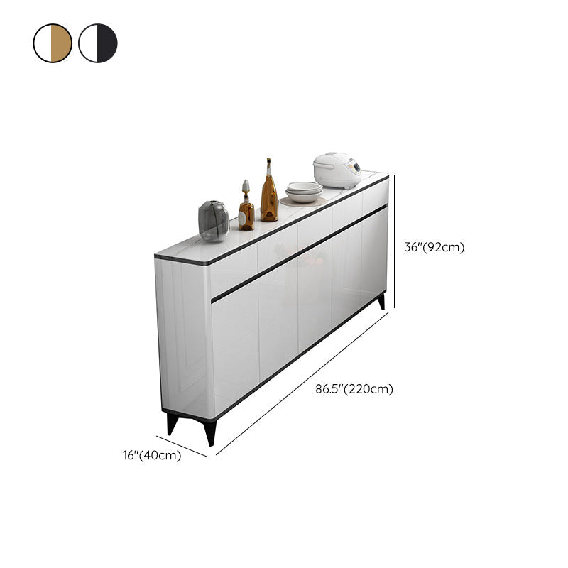 Boîte à plateau de buffet Glam Board étagère réglable avec armoires et tiroirs