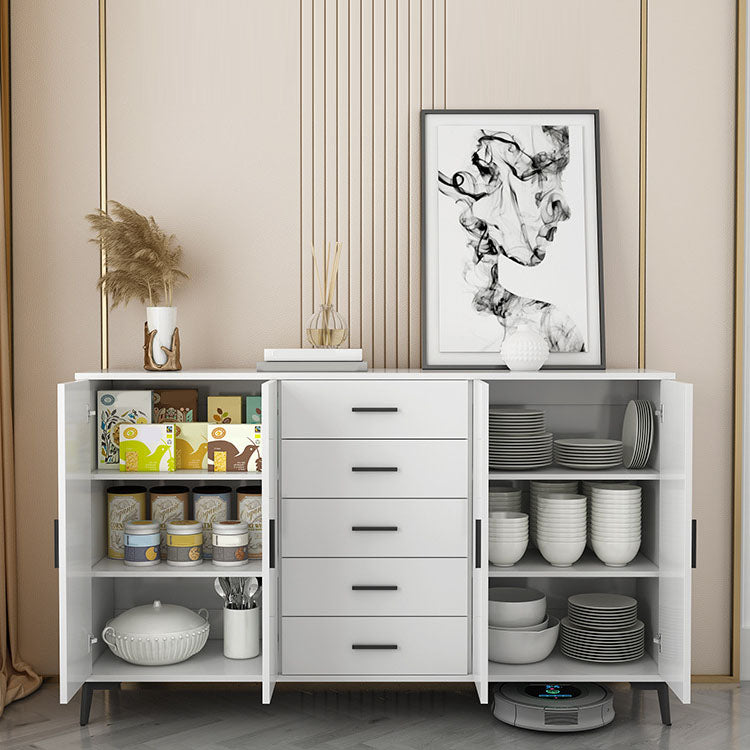 Sideboard di legno Scheda laterale in stile moderno con armadi e cassetti