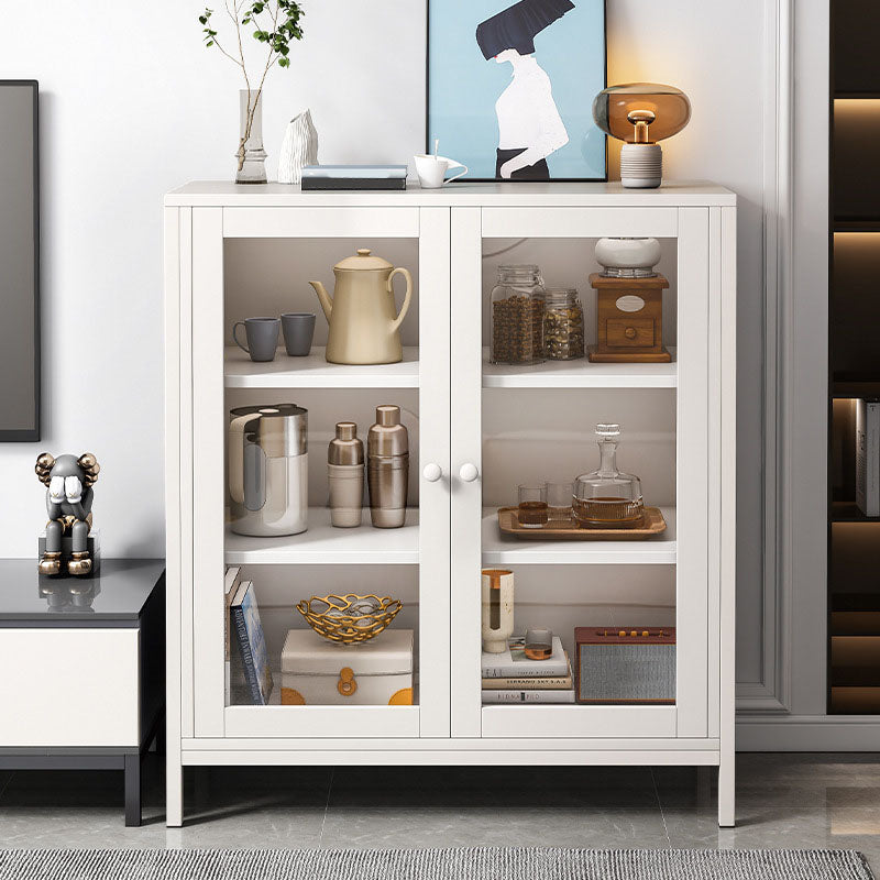 Wood Buffet Sideboard Contemporary Style Side Board with Cabinets 31.5"L x 15.7"W x 41.3"H White Clearhalo 'buffet_sideboard' 'Buffets & Sideboards' 'furn' 'furn_buffet_sideboard' 'Furniture' 'Kitchen & Dining Furniture' 6940060