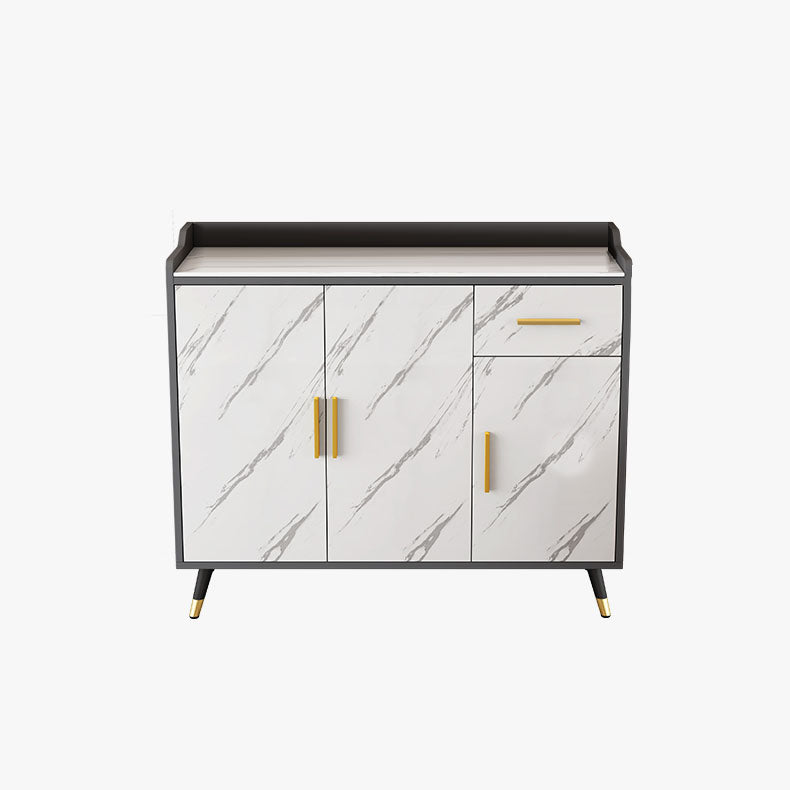 引き出しとキャビネットを備えたモダンなスタイルのサイドボアストーンサイドボード