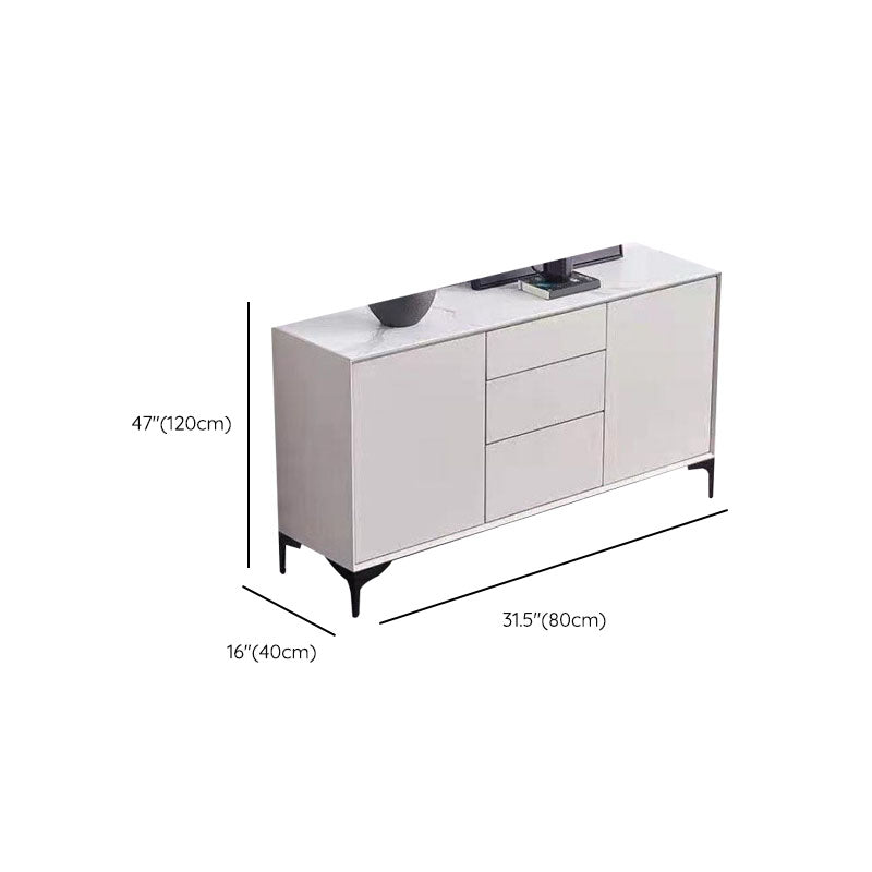 Stone di pietra Scheda laterale in stile moderno con armadi e cassetti