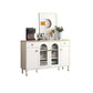 Scheda laterale Glam Sideboard Stone Glass con armadi e cassetti