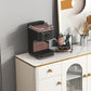 Scheda laterale Glam Sideboard Stone Glass con armadi e cassetti