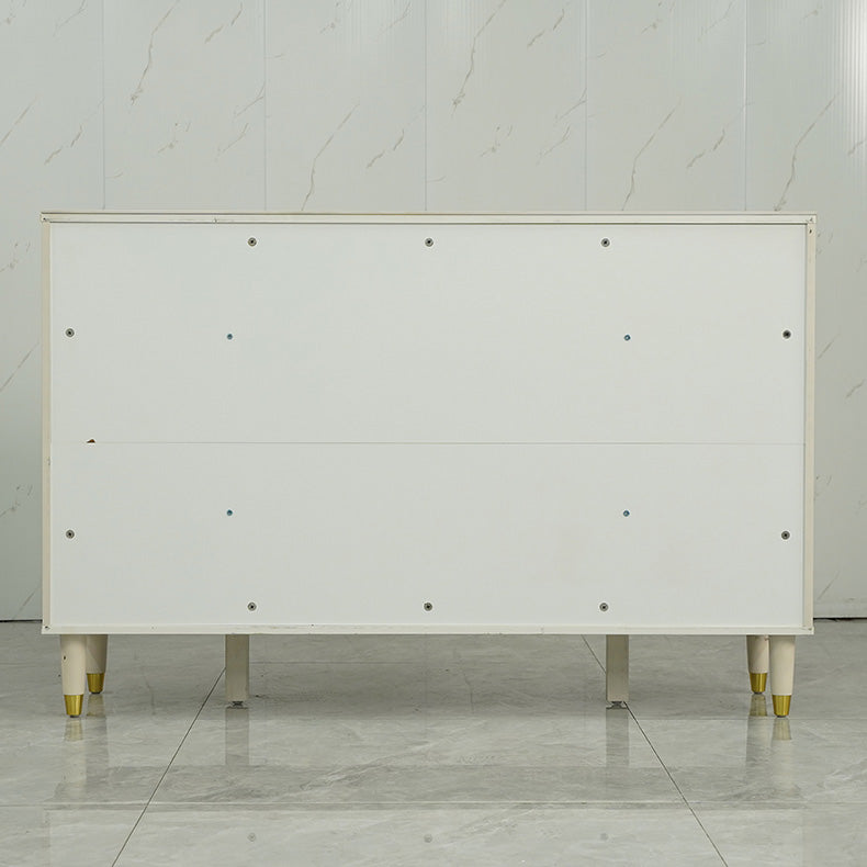 Scheda laterale Glam Sideboard Stone Glass con armadi e cassetti