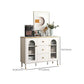 Scheda laterale Glam Sideboard Stone Glass con armadi e cassetti