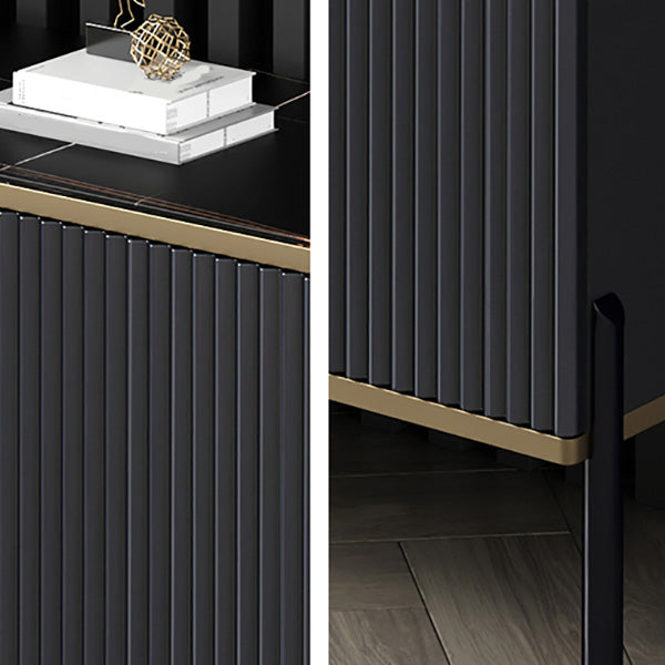 Glam Style Sideboard Stone Side Board with Drawers and Cabinets Clearhalo 'buffet_sideboard' 'Buffets & Sideboards' 'furn' 'furn_buffet_sideboard' 'Furniture' 'Kitchen & Dining Furniture' 6940260