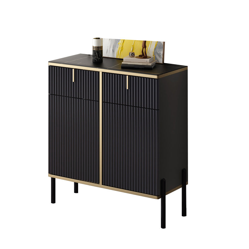 Glam Style Sideboard Stone Side Board with Drawers and Cabinets Clearhalo 'buffet_sideboard' 'Buffets & Sideboards' 'furn' 'furn_buffet_sideboard' 'Furniture' 'Kitchen & Dining Furniture' 6940262