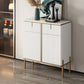 Glam Style Sideboard Stone Side Board with Drawers and Cabinets 31"L x 16"W x 35"H White Clearhalo 'buffet_sideboard' 'Buffets & Sideboards' 'furn' 'furn_buffet_sideboard' 'Furniture' 'Kitchen & Dining Furniture' 6940265