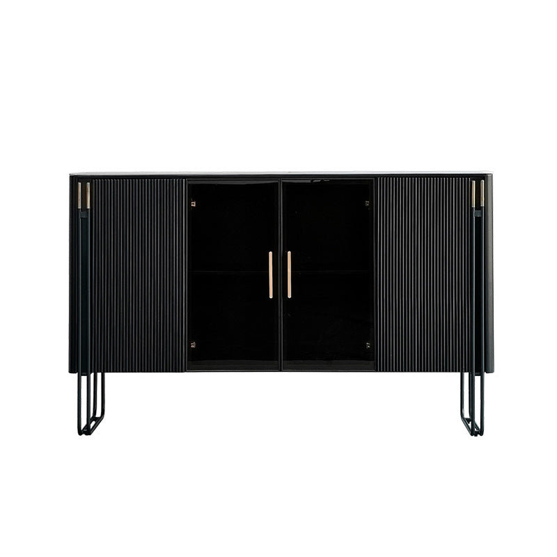Sideboard -Glastüren im Glam -Stil Steinseitenbrett mit Schränken