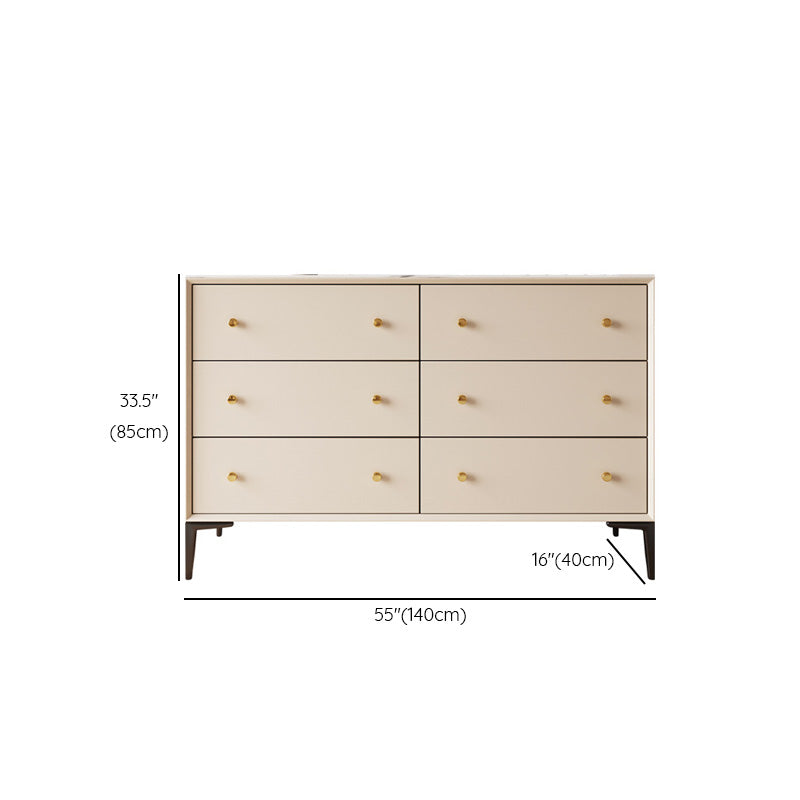 Glam Credenza Glass Doors Stone Side Board with Cabinets and Drawers Clearhalo 'buffet_sideboard' 'Buffets & Sideboards' 'furn' 'furn_buffet_sideboard' 'Furniture' 'Kitchen & Dining Furniture' 6940368