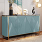 Modern & Contemporary Side Board Stone Credenza with Cabinets Blue Clearhalo 'buffet_sideboard' 'Buffets & Sideboards' 'furn' 'furn_buffet_sideboard' 'Furniture' 'Kitchen & Dining Furniture' 6940385