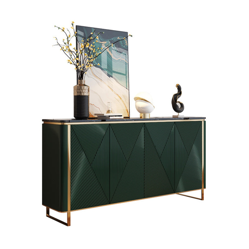 Modern & Contemporary Side Board Stone Credenza with Cabinets Green Clearhalo 'buffet_sideboard' 'Buffets & Sideboards' 'furn' 'furn_buffet_sideboard' 'Furniture' 'Kitchen & Dining Furniture' 6940386