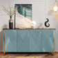 Modern & Contemporary Side Board Stone Credenza with Cabinets 71"L x 16"W x 35"H Blue Clearhalo 'buffet_sideboard' 'Buffets & Sideboards' 'furn' 'furn_buffet_sideboard' 'Furniture' 'Kitchen & Dining Furniture' 6940388