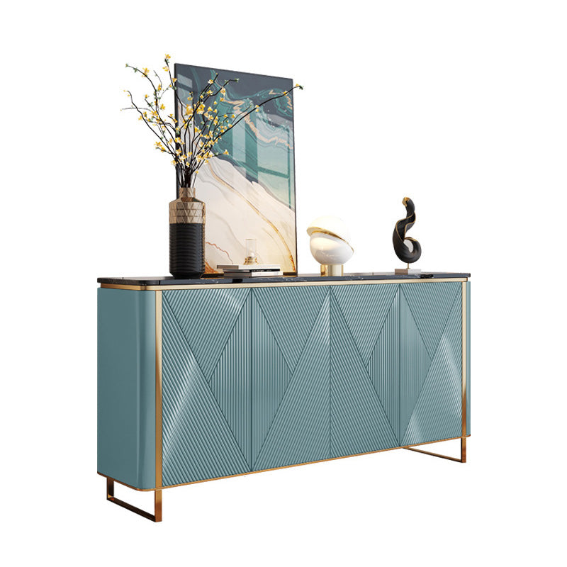 Modern & Contemporary Side Board Stone Credenza with Cabinets Clearhalo 'buffet_sideboard' 'Buffets & Sideboards' 'furn' 'furn_buffet_sideboard' 'Furniture' 'Kitchen & Dining Furniture' 6940390